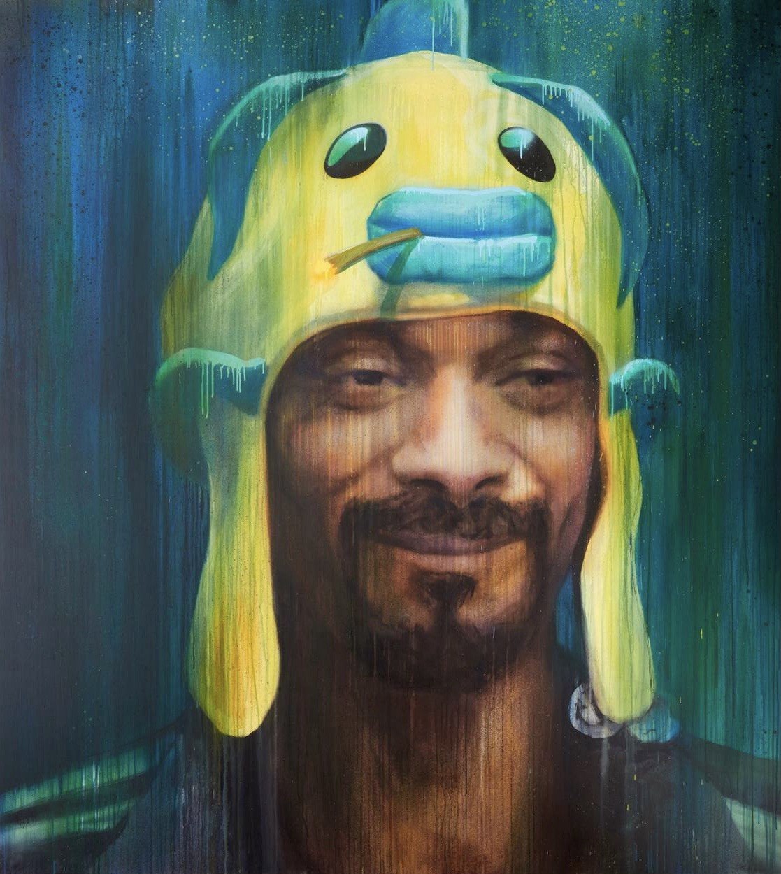 Yellow hood, smoke — Oil on canvas