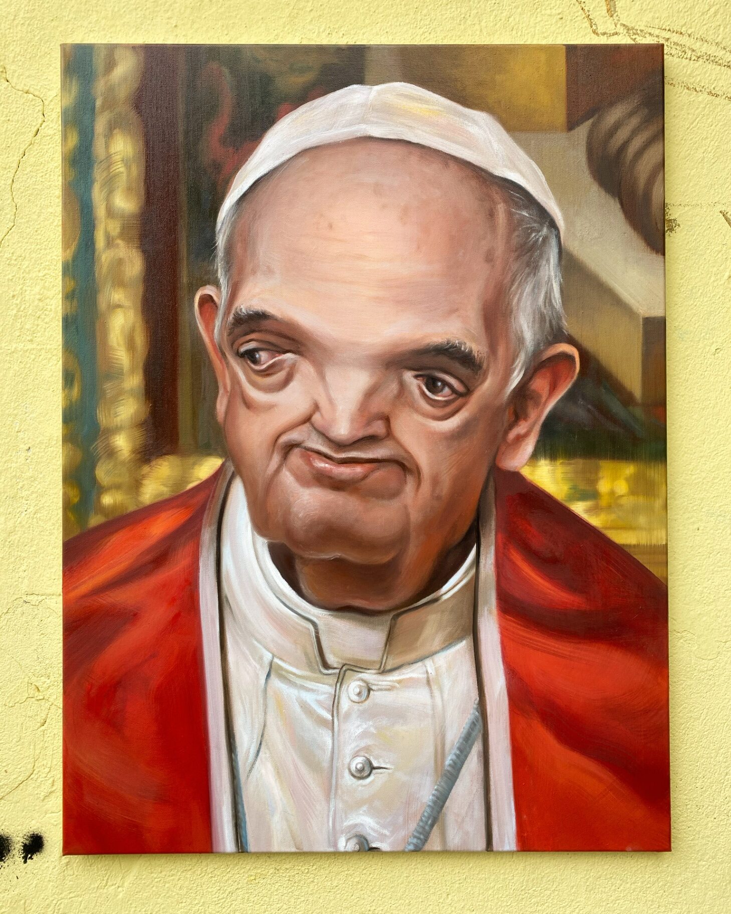 Portrait of a pontiff — Oil on canvas
